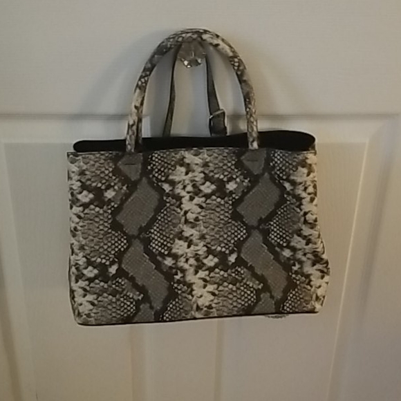 Aldo Snake Skin Leather Shoulder Purse Satchel - Picture 7 of 7